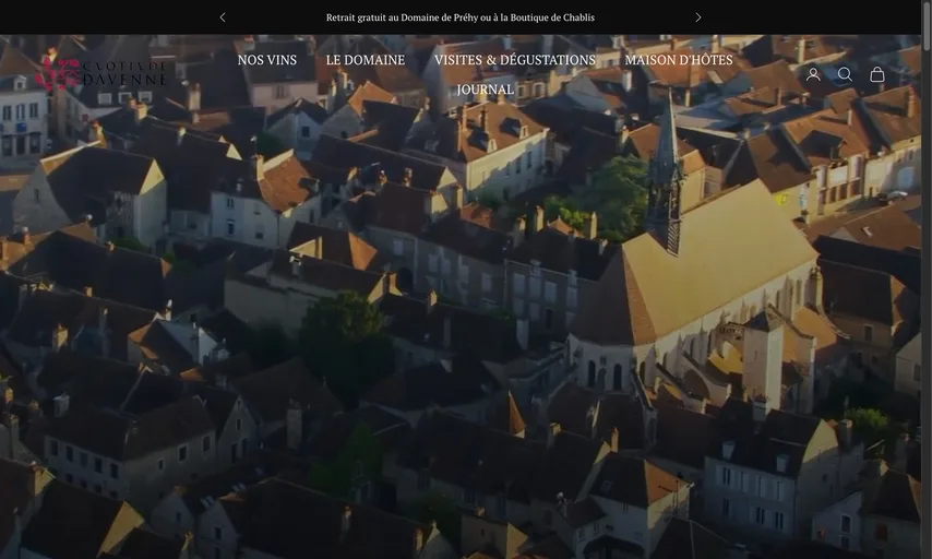 Aperçu du site de Domaine Clotilde Davenne