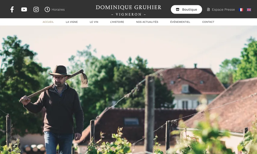Aperçu du site de Domaine Gruhier Dominique